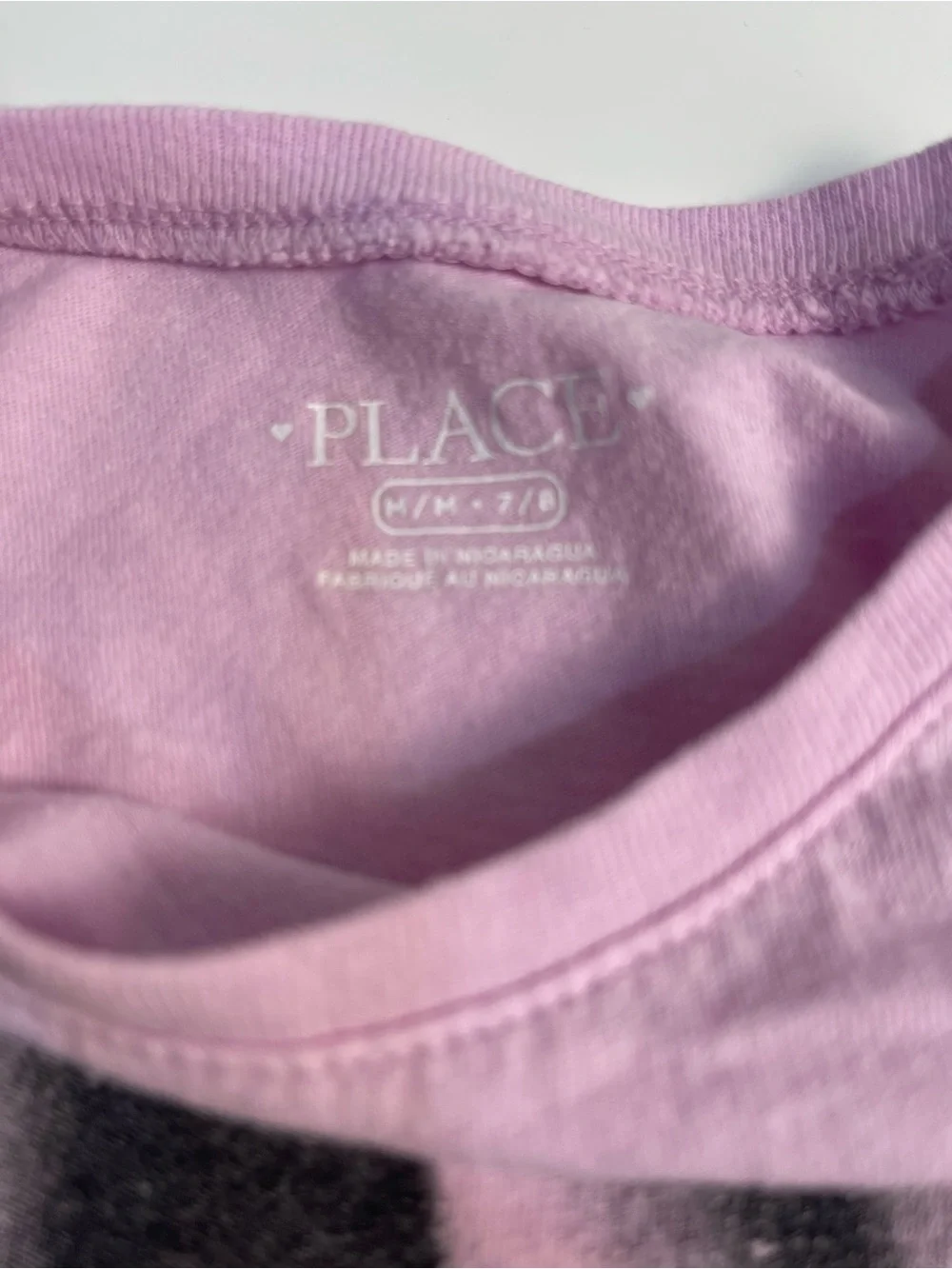 The Children’s Place. - Kids Pink Graphic Tee - Dreamer Floral Bow Design size 8